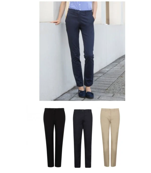 Henbury H651 Ladies Stretch Chino Trousers